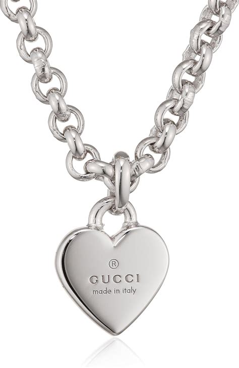 gucci ハート|trademark necklace with heart pendant.